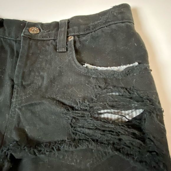 CarMar Destroyed Denim Shorts Black - Picture 7 of 7